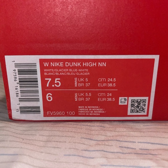 NEW ‘Glacier Blue’ Nike Dunk High Next Nature SIZE 7.5 - Picture 3 of 10